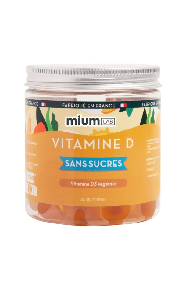 Gummies vitamine D – Mangue – Sans sucres – 21 jours