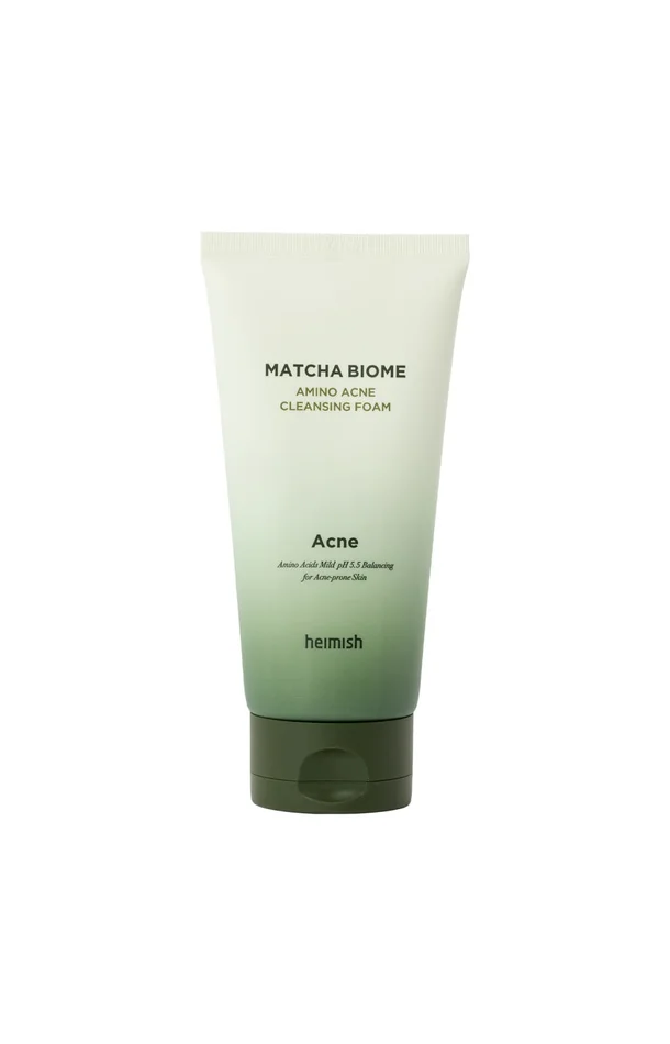 Heimish – Mousse nettoyante anti-acné – Matcha Biome & Acide salicylique – Peaux grasses