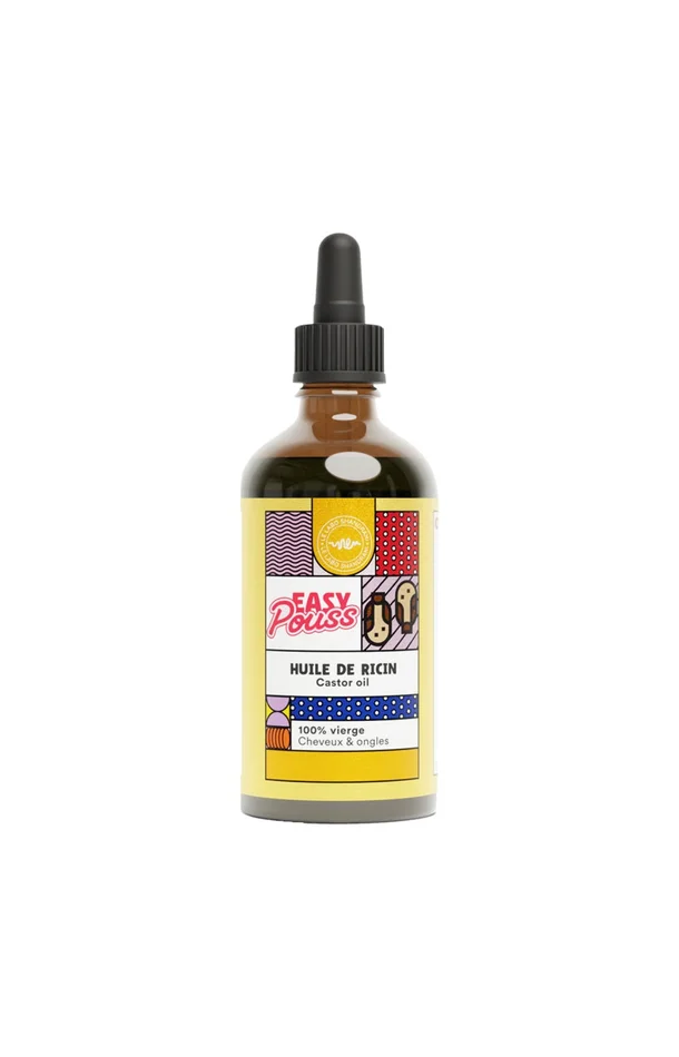 Huile de ricin 100% vierge – Easy Pouss – Cheveux, ongles, cils & barbes – 100 ml