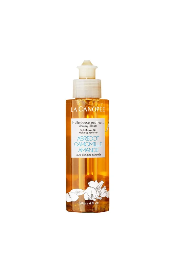 Huile douce démaquillante – Prune, camomille & lavande – Peaux sensibles – 120 ml