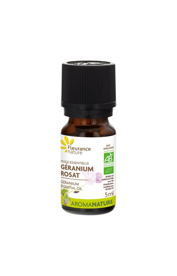 Huile essentielle bio – Géranium rosat – 10 ml