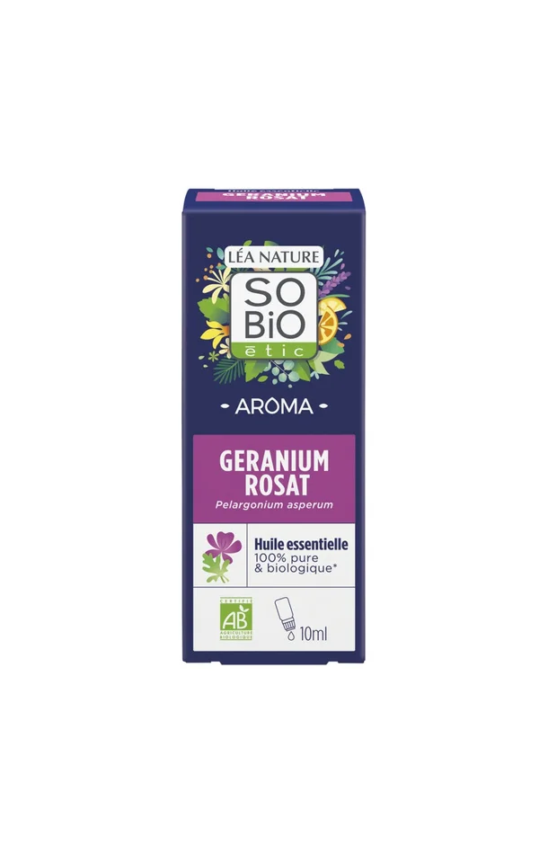 Huile essentielle de géranium rosat bio – 10 ml