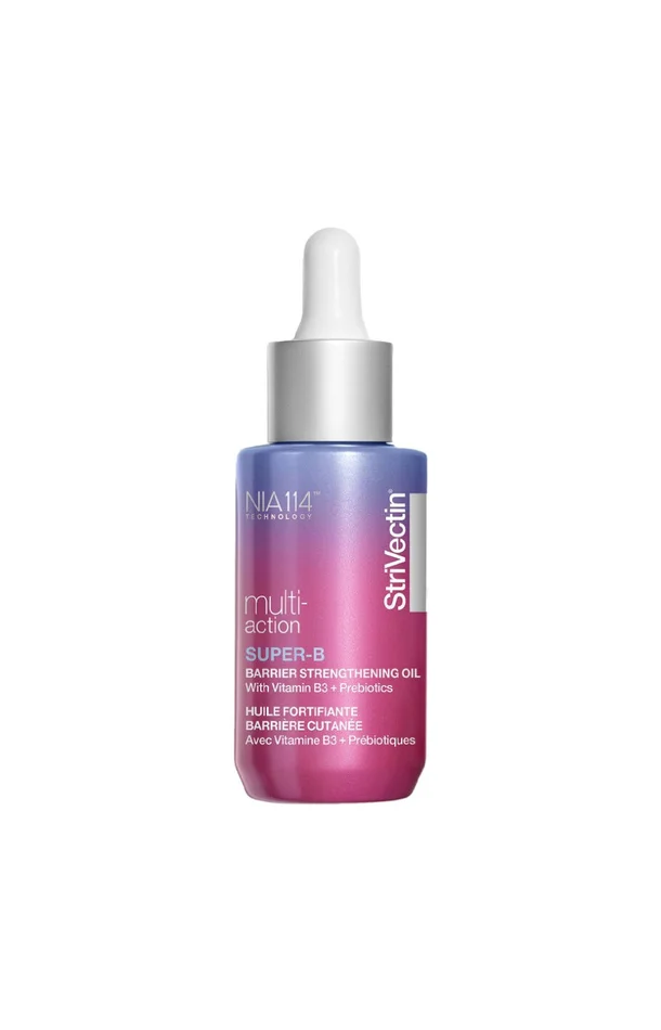 Huile fortifiante barrière cutanée Super-B – Vitamine B3 & prébiotiques – Multi-Action – Visage