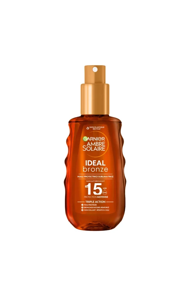 Huile solaire bronzante SPF 15 – Ideal Bronze – Corps – 150 ml