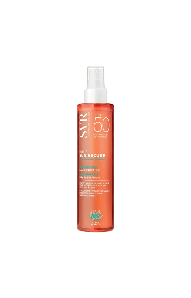 Huile solaire sèche SPF 50 – Sun Secure – Visage & corps – 200 ml