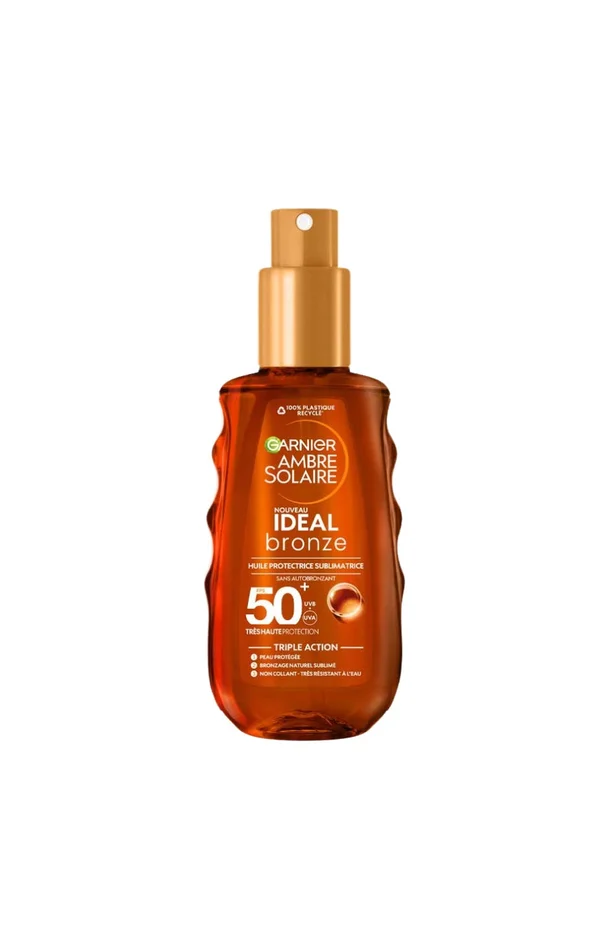 Huile solaire SPF50 – Ideal Bronze – Visage & corps – 150 ml