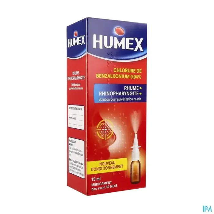 Humex rhume rhinopharyngite 0.04% solution pour pulverisation nasale 15ml