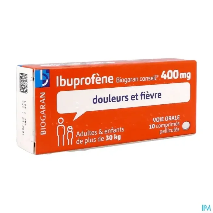 Ibuprofene biogaran conseil 400mg comprimé 10