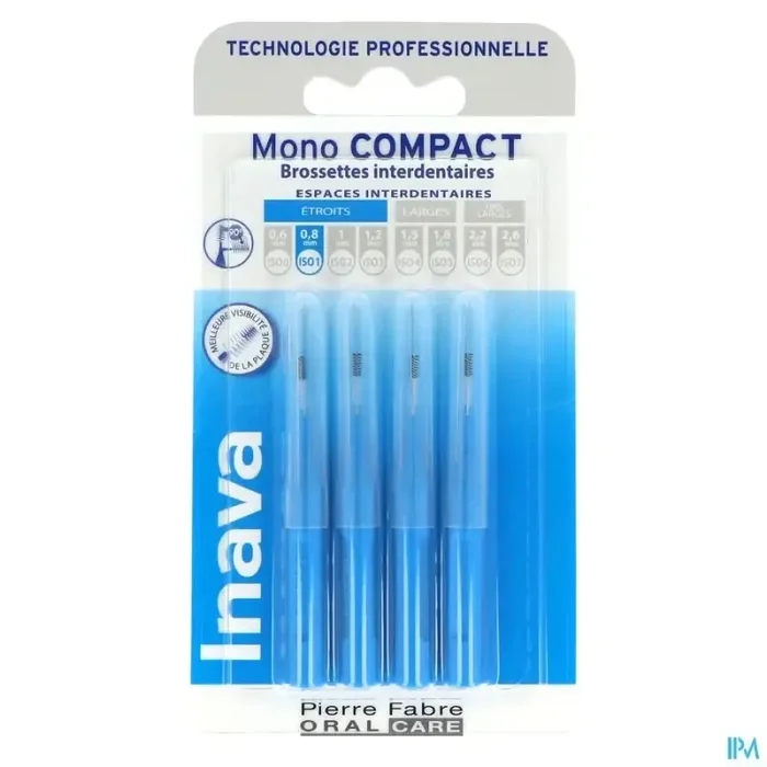 Inava mono compact brossette bleu x4