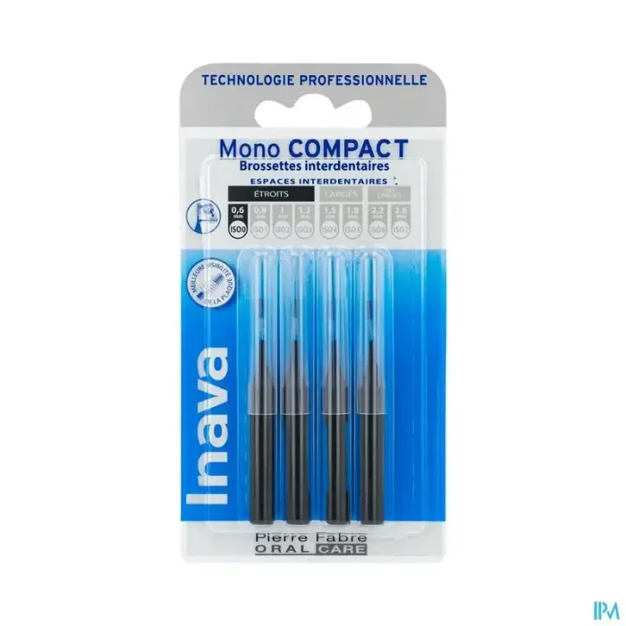 Inava mono compact brossette noir x4