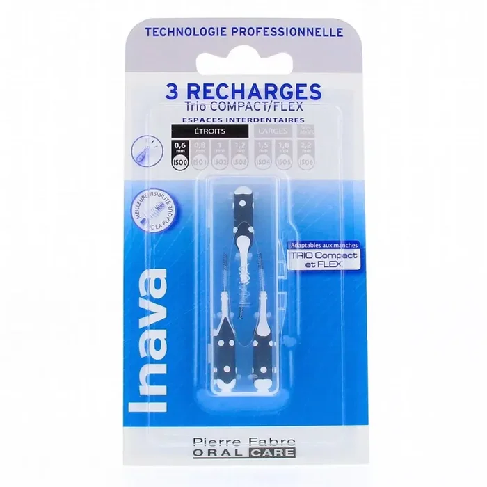 Inava recharge brossettes trio compact noire 000 x3