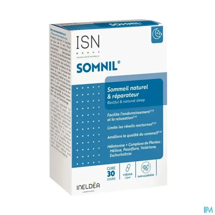 Ineldea isn somnil sommeil naturel reparateur gélule 30