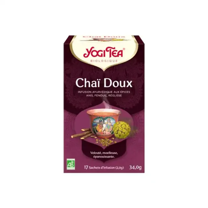 INFUSION CHAÏ DOUX BIO 17 SACHETS YOGI TEA