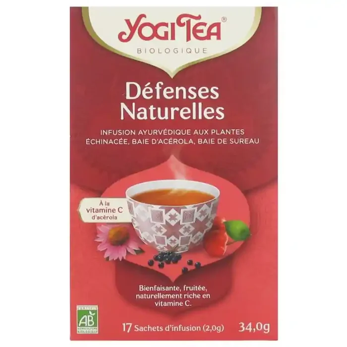 INFUSION DEFENSES NATURELLES BIO 17 SACHETS YOGI TEA