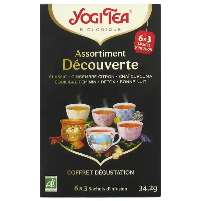 INFUSIONS ASSORTIMENT DECOUVERTE BIO 18 SACHETS YOGI TEA