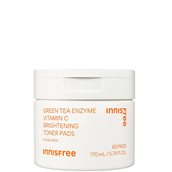 INNISFREE Green Tea Enzyme Vitamin C Brightening Toner Pads – 60 pads