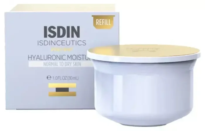 Isdin Isdinceutics Recharge Crème de Jour Hyaluronic Moisture Hydratante et Anti-Âge Peaux Normales à Sèches 50 g