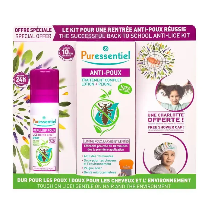 Kit anti-poux traitement complet