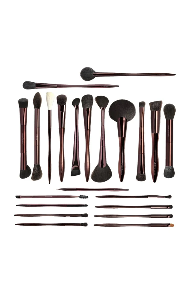 Kit complet de pinceaux & trousse – Teint & yeux – 22 produits