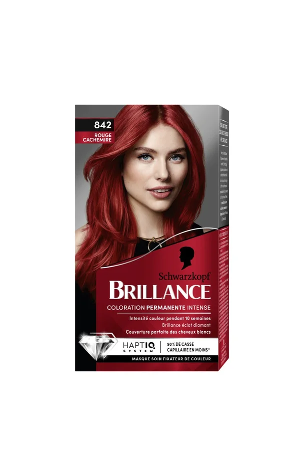 Kit de coloration permanente – Brillance – 842 Rouge Cachemire