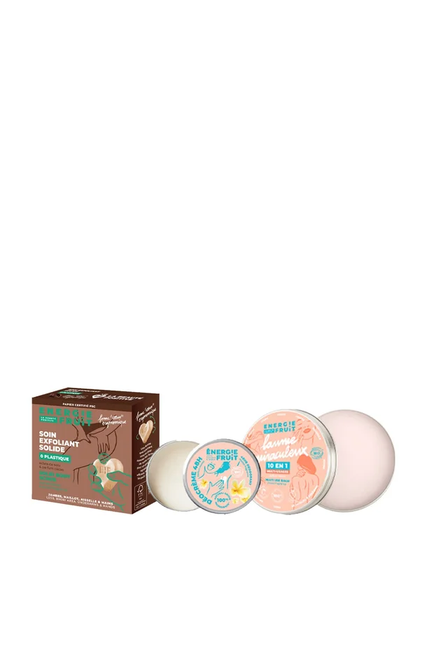 Kit soins eco-responsables- Monoï & cacao – Corps – 3 produits