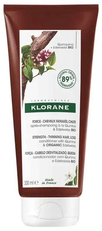 Klorane Après-Shampoing à la Quinine et Edelweiss Bio Chute de Cheveux Fatigués 200 ml