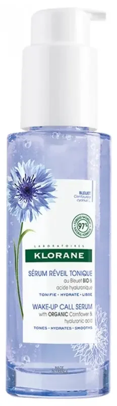 Klorane Bleuet Sérum Réveil Tonique au Bleuet Bio et Acide Hyaluronique – Visage Cou et Contour Des Yeux 50 ml