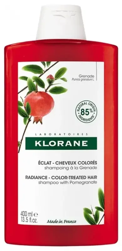 Klorane Grenade Shampoing Éclat à la Grenade – Cheveux Colorés 400 ml
