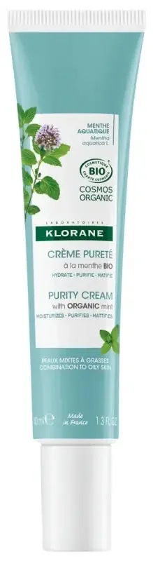 Klorane Menthe Aquatique Bio Crème Pureté 40 ml