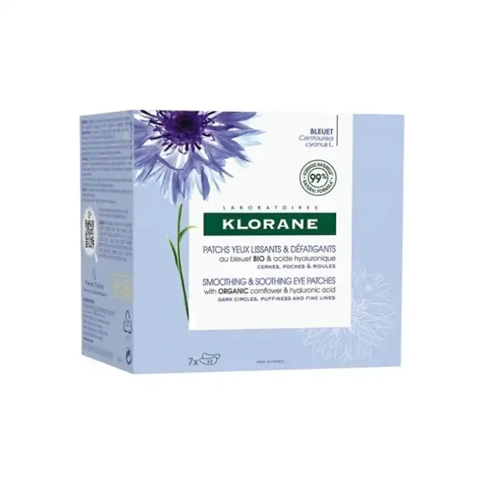 Klorane patchs lissants defatiguants au bleuet apaisant 7×2 patchs
