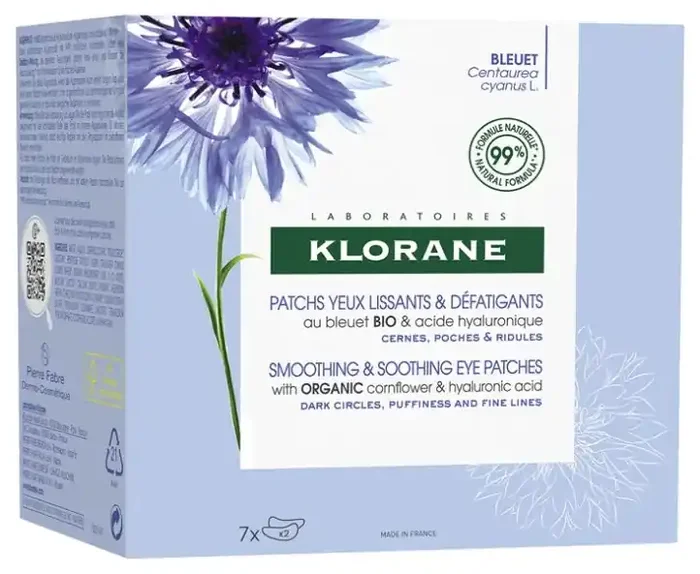 Klorane — Patchs Yeux Lissants et Défatiguants au Bleuet Bio – Contour Des Yeux
