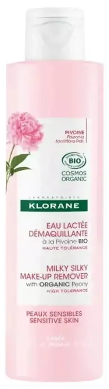Klorane Pivoine Visage – Eau Lactée Démaquillante à la Pivoine Bio Peaux Sensibles 100 ml