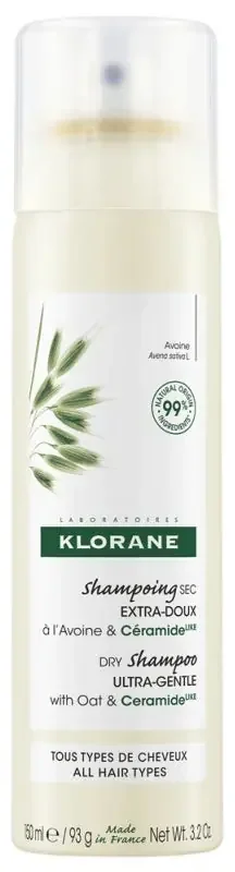Klorane Shampoing Sec Lait d‘Avoine 150 ml – Type Tous types de cheveux