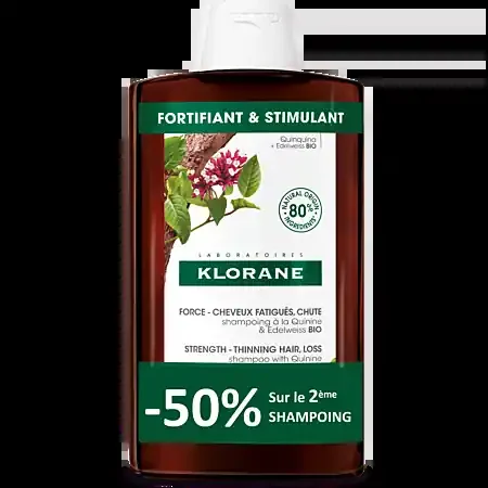 Klorane Shampooing à la Quinine et Edelweiss 2 x 400ml