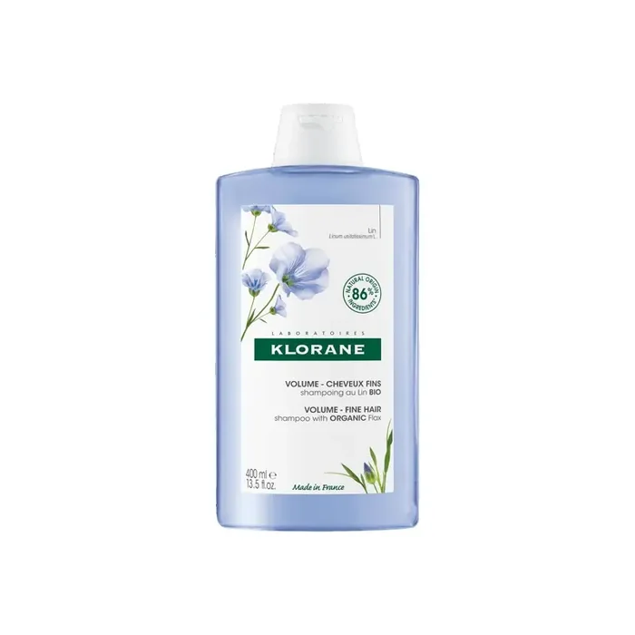 Klorane volume cheveux fins shampooing au Lin bio 400ml