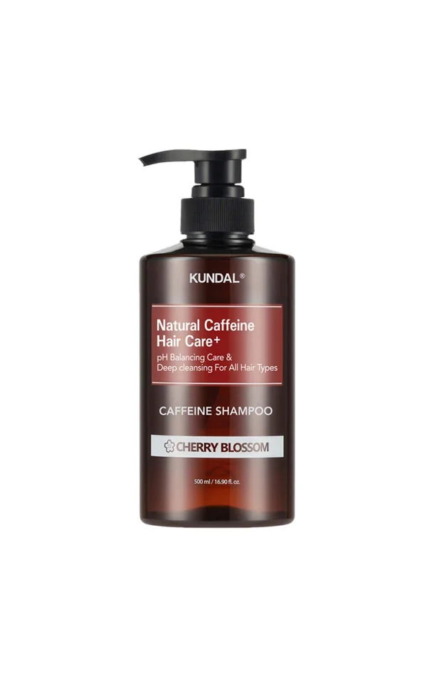 Kundal – Shampoing revigorant – Caféine – Fleur de cerisier – 500 ml