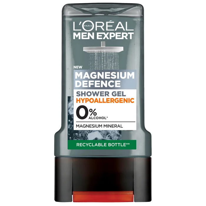 L'Oréal Paris Men Expert Magnesium Defence Gel Douche Hypoallergénique pour Peaux Sensibles 300 ml