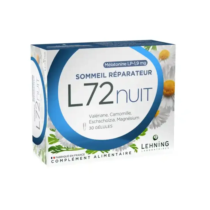 L72 NUIT SOMMEIL REPARATEUR HOMEOPATHIE 30 GELULES LEHNING