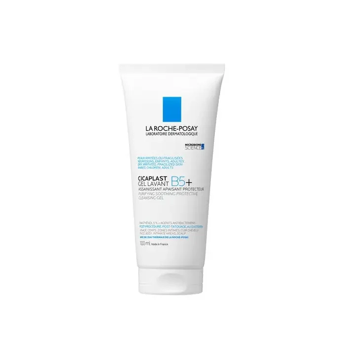La Roche-posay CICAPLAST B5+ – Gel Lavant Moussant Assainissant Apaisant – Visage, Corps, Cuir Chevelu, 100ml