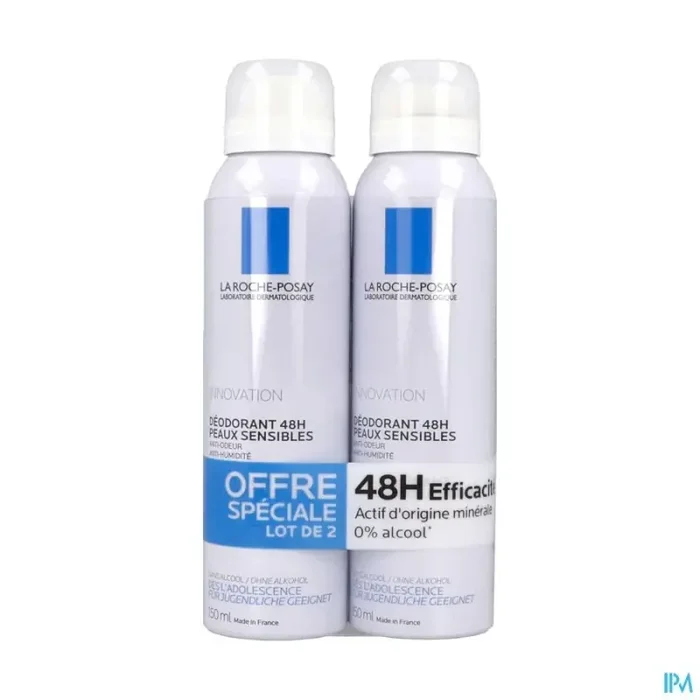 La roche posay deodorant physiologique 48h aerosol 150ml x2