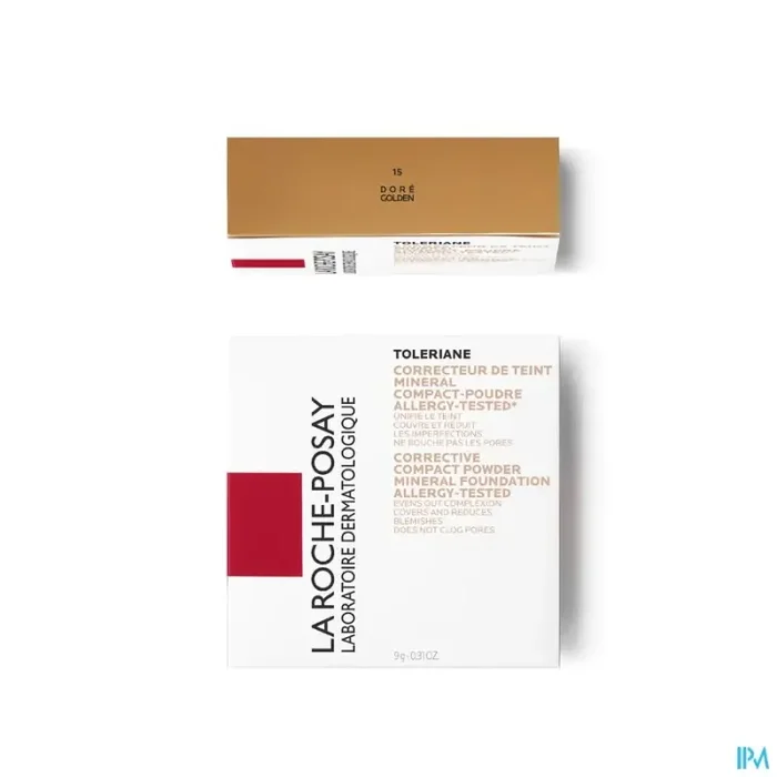 La roche posay toleriane correcteur de teint mineral compact poudre 15 dore 9g