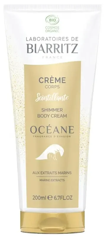 Laboratoires de Biarritz Océane Crème Corps Scintillante Nourrissante Bio 200 ml