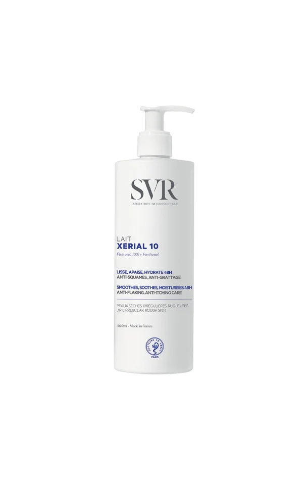 Lait anti-squames apaisant – Xerial 10 – Peaux sèches & sensibles – Corps – 400 ml