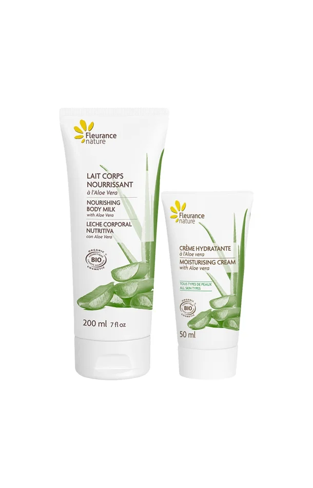 Lait corps & crème hydratante bio – Aloe vera – Visage & corps