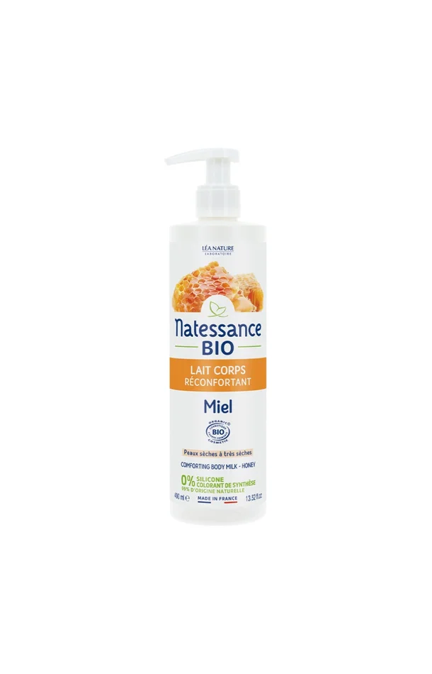 Lait corps réconfortant bio – Miel – Peaux sèches – 400 ml