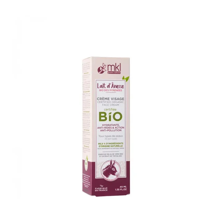 LAIT D‘ÂNESSE CREME VISAGE BIO 40ML MKL GREEN NATURE