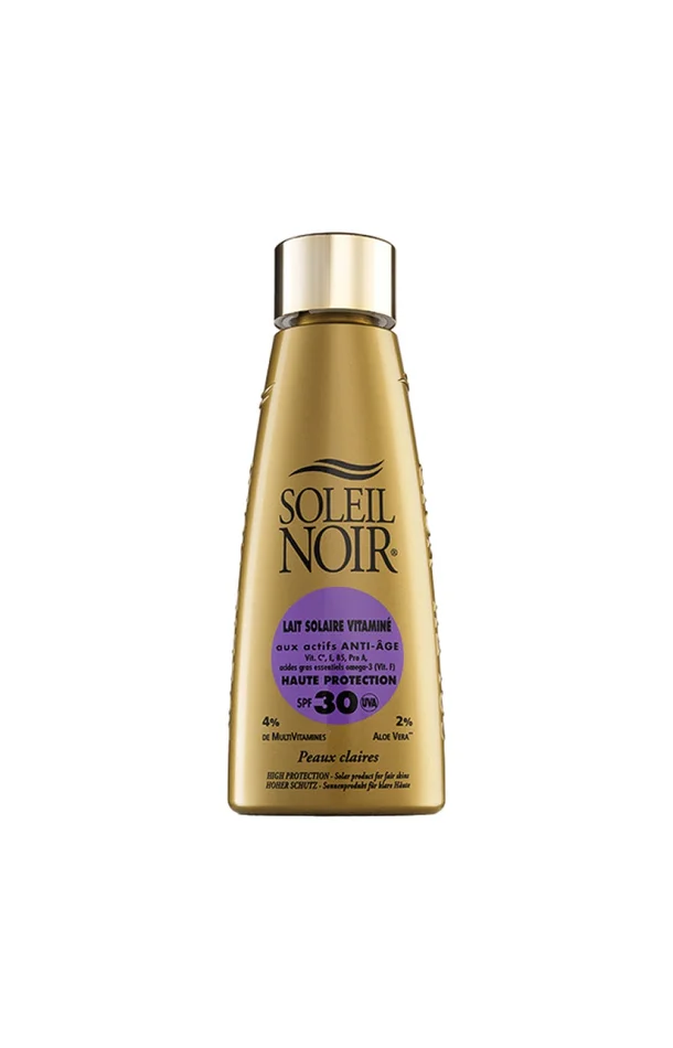 Lait Solaire vitaminé SPF 30 – Anti-âge – Corps – Peaux claires – 150 ml