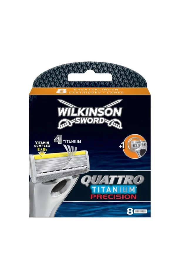 Lames de rechange – Quattro Titanium Précision x 8 – Homme