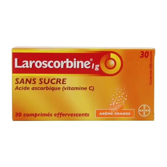 Laroscorbine 1g sans sucre 30 comprimes effervescents