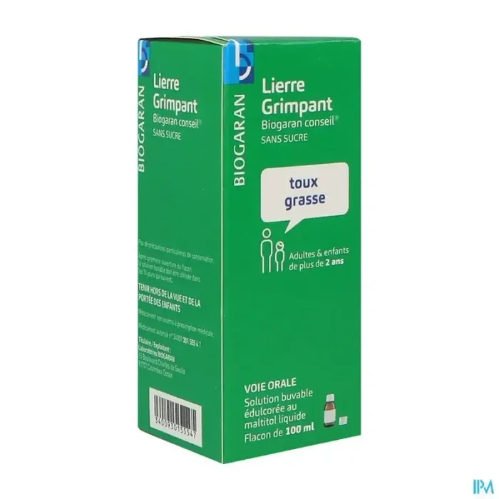 Lierre grimpant biogaran conseil sans sucre solution buvable 100ml